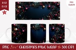 Christmas Balls Mug Template, Christmas Coffee Mug Wrap Product Image 1