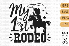 My first rodeo svg, Little cowboy svg, png Cut file Product Image 1