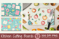 Pastel Back to School Cutting Boards sublimation Design Product Image 1