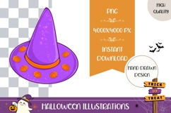 Hand Drawn Halloween Witch Hat Illustration PNG Product Image 1