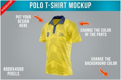 Polo T-Shirt Mockup Half Side View Product Image 1