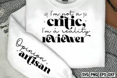 I'm not a critic, I'm a reality reviewer SVG PNG Product Image 2