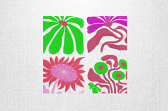 Vibrant Floral Block Abstract Embroidery Design Product Image 1