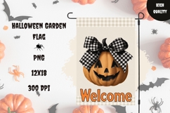 Vintage Halloween Pumpkin Garden Flag, Welcome Garden Flag Product Image 1