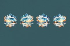 Snowflakes. Van Gogh style / 4PNG / sublimation design Product Image 5