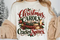 Christmas Carols and Cracked Spines Christmas Book Lover Product Image 4