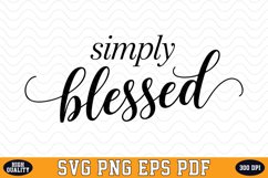 Simply Blessed SVG Design | SVG Cut files Product Image 1