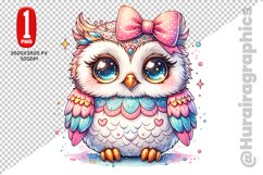 Cute Owl Clipart - PNG File Product Image 1