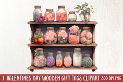 Vintage Valentines Day Flowers Clipart Product Image 1