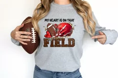 My heart is on that field Football Sublimation Design Product Image 1