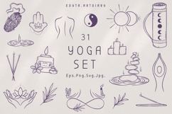 Yoga line art bundle EPS|PNG|SVG|JPG| wellness designs Product Image 1