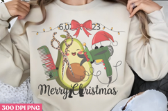 Merry Christmas PNG, Hair Stylist Sublimation P Product Image 1