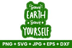Green Save The Earth Save Yourself Sustainability SVG Product Image 1