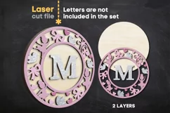 Ballerinas baby name sign SVG Laser cut file for Glowfor Product Image 1