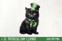 St Patricks Day Cats Clipar, Bundle, St Patricks Day Cats Product Image 1