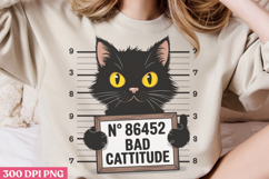 No. 86452 Bad Cattitude PNG, Funny Cat Sublimation Product Image 2