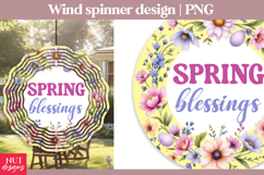 Easter Wind Spinner Spring Blessings Floral Wind Spinner PNG Product Image 1