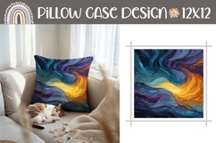 Cosmic Pillow Case, Abstract Pillow Sublimation Product Image 1