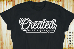 Create with a Purpose Slogan Quotes T shirt Design Vector Product Image 1