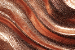 A luxurious copper fabric with wavy texture Product Image 1