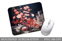 Flower Tree Mouse Pad. 3D Flower Tree Mouse Pad Design Product Image 1