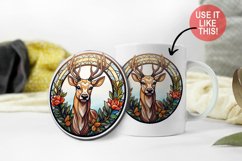 Deer Floral Sublimation Bundle| Stained Glass Sublimation Product Image 2