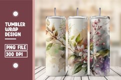 Spring floral tumbler wrap sublimation Product Image 1