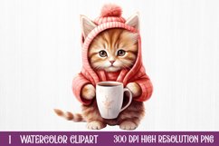 Christmas Animals Coffee Sublimation Clipart, Christmas PNG Product Image 2