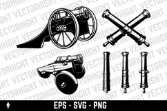 Illustration of ancient cannon. Design element for logo Product Image 1