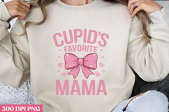 Cupid&#039;s favorite mama PNG, Retro Valentines Sublimatio PNG Product Image 2