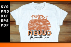 Hello Pumpkin SVG T shirt Designs Product Image 1