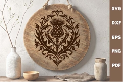Celtic thistle SVG, Engraved Laser Cutting board SVG Product Image 1