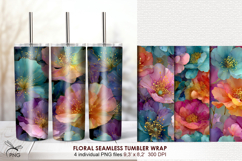 Floral seamless tumbler wrap - 4 Variations Product Image 1