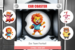 Car Coaster Zoo Football Team Product Image 1
