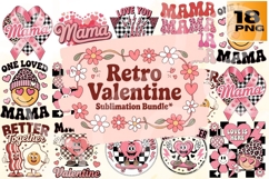 Retro Valentine Sublimation Bundle 18 PNG Product Image 1