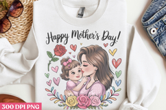 Floral Mama Mom Sublimation PNG Product Image 2