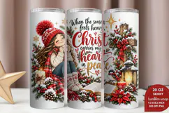 Christian Christmas Nativity PNG Design, A Calmer Heart Chri Product Image 2