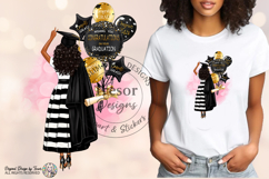 Graduation Sweatshirt PNG Black Girl Grad Balloon Design Product Image 4