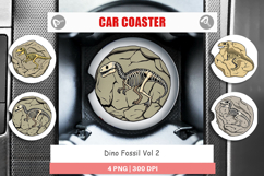 Car Coaster Dino Fossil Product Image 1