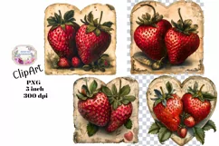 Strawberry, Strawberries, Ephemera, PNG, Clipart Product Image 1
