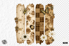 Coffee &amp; Bees Brush Stroke Clipart Product Image 1