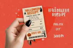Spooky Halloween Receipt PNG|Funny Printable &amp; Sublimation Product Image 1
