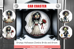 Car Coaster Grumpy Zombie Couple Product Image 1