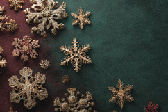 "Intricate Gold Snowflakes Christmas Background Texture" Product Image 1