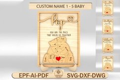Personalized Fathers Day Puzzle Sign Svg Product Image 1