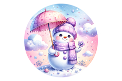Snow Men Clipart- PNG File Product Image 2