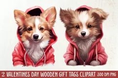 Cute Valentine Dog Clipart, Valentines Day Dog Clipart Product Image 1