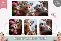 Easter Mug Design, Easter Bunnies Mug Template Product Image 1