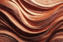 A luxurious brown fabric with wavy folds and texture Product Image 1