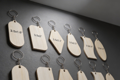 Blank Keychain Set Bundle Wood Acrylic Keychains Templates D Product Image 2
